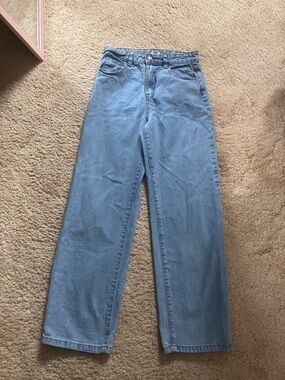 Girls Franki by Francesca’s 12 light blue, 100% cotton, high rise, wide leg